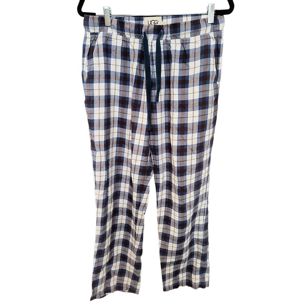 Ugg Men's Grant Pajama Pants Blue Plaid Size Extra Large‎ XL